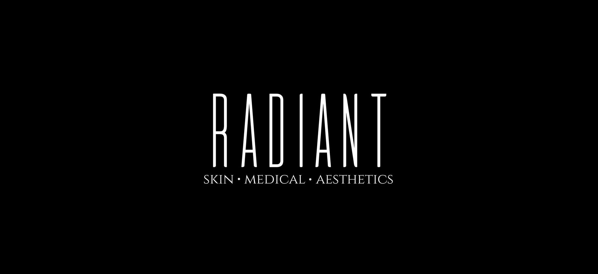 radiant brand logo Reflection in the mirror. Woman looks in the mirror noticing the first wrinkles